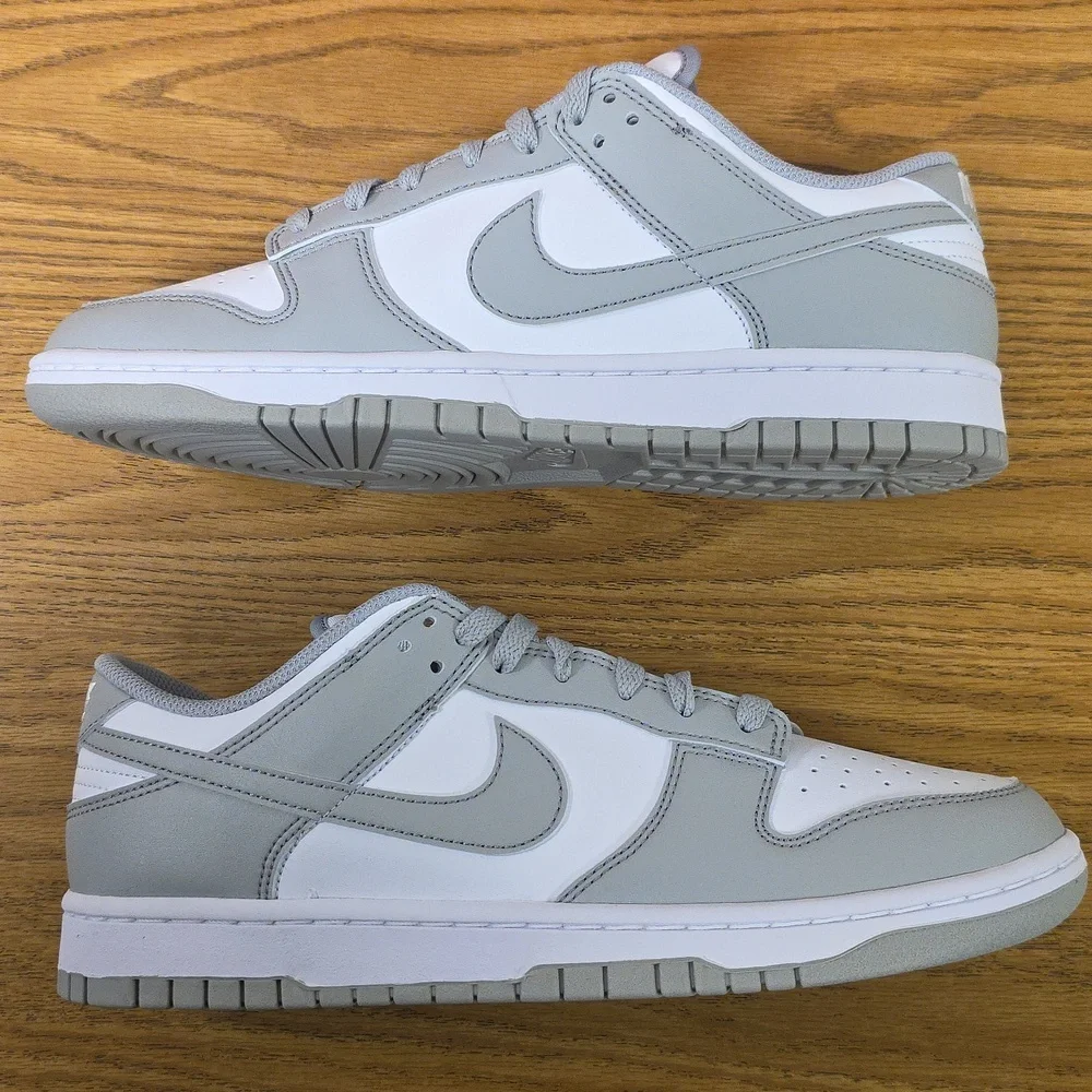 Nike Dunk Low Retro White/Light Smoke Grey Men's Size 10 HF5441-105 New - Picture 3 of 7